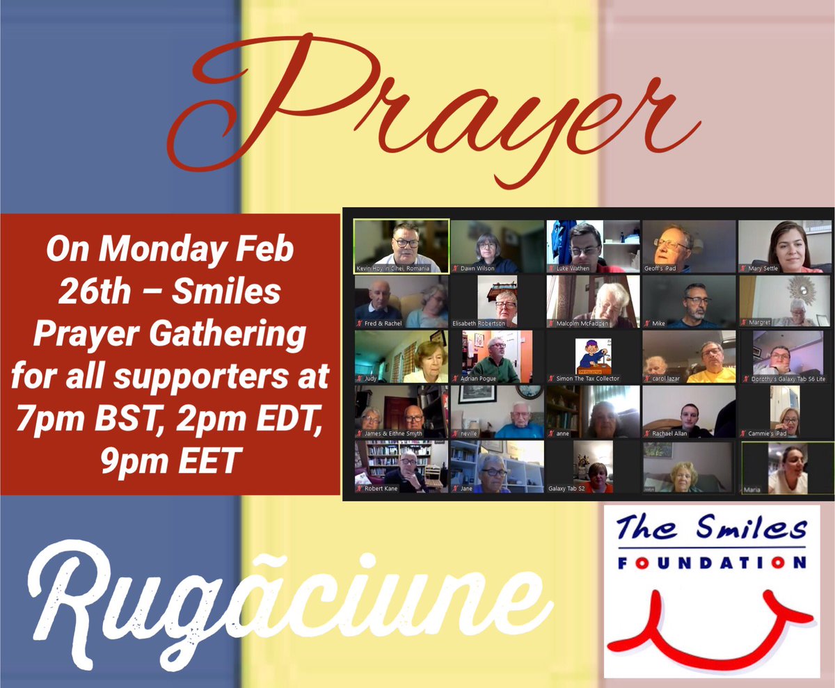 Smiles_Romania's tweet photo. Prayer gathering is this Monday! 
Join us! https://t.co/1CGA62TLdZ