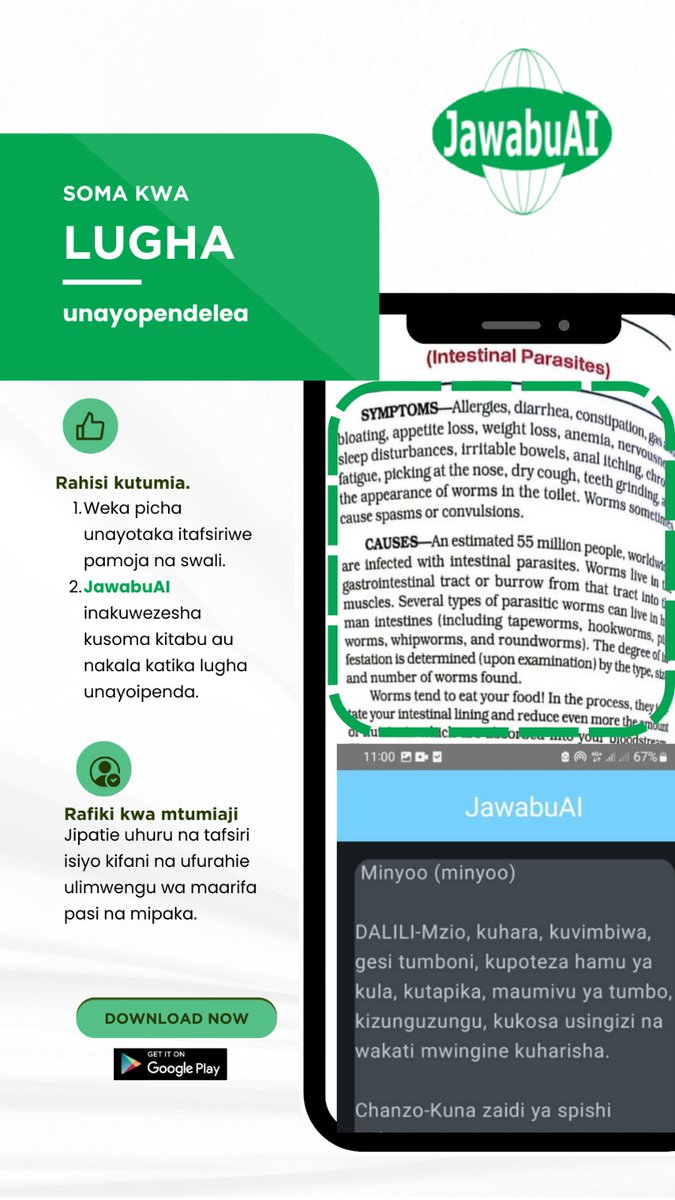 CoOutlink's tweet photo. Jiwezeshe kwa JawabuAI kusoma katika lugha unayoipenda au katika lugha ya chaguo lako na ufurahie ulimwengu wa maarifa pasi na mipaka.
 #SomaKwaLughaYako #JawabuAI

JawabuAI
👇
https://t.co/2ic7QKG8BR https://t.co/3d4giDdY2P