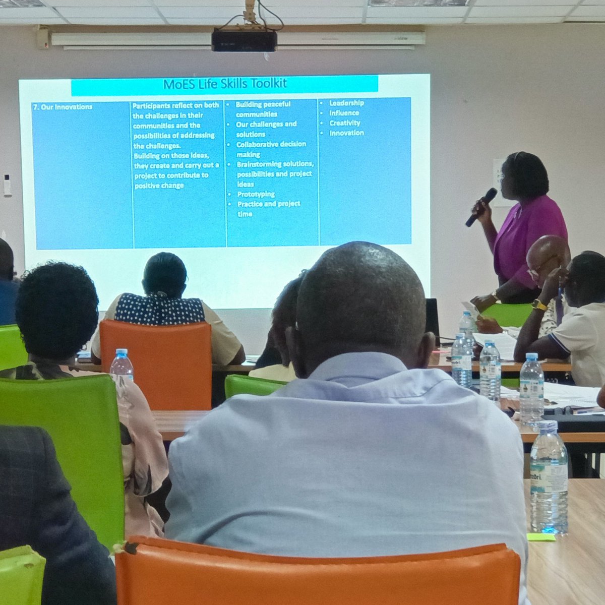 @AnthillEDUC joins @Educ_SportsUg national engagement reviewing& scale up life skills education happening now. @UNICEFUganda Irene Naiga presenting status of life skills toolkit that has so far reached 1184 schools🇺🇬 #call4action Education CSOs get on board so more school benefit