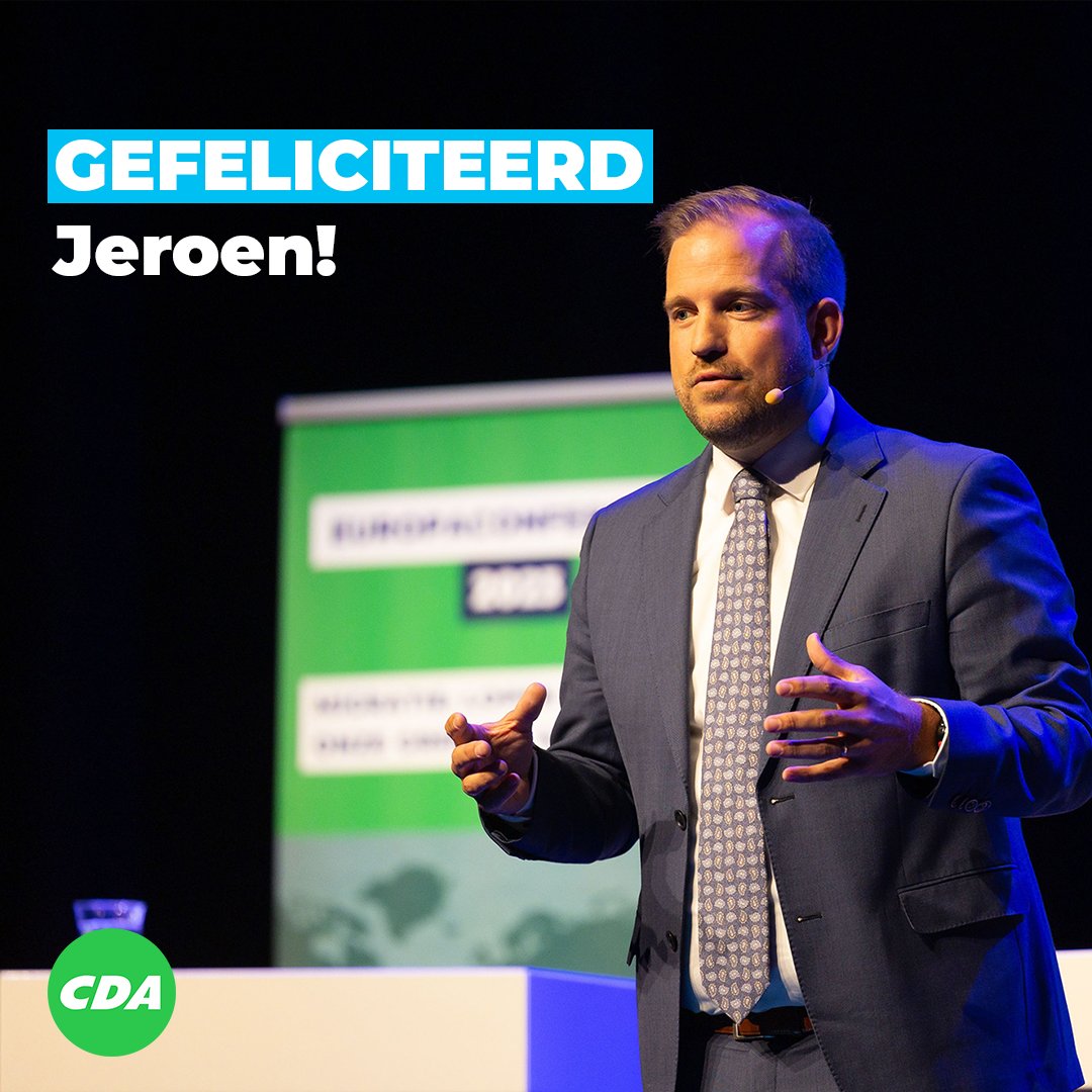 cdaeuropa's tweet photo. Gefeliciteerd @jeroen_lenaers, onze nieuwe vicevoorzitter van de Europese Volkspartij (@EPPGroup)!🥳 https://t.co/jncVGTEUxl