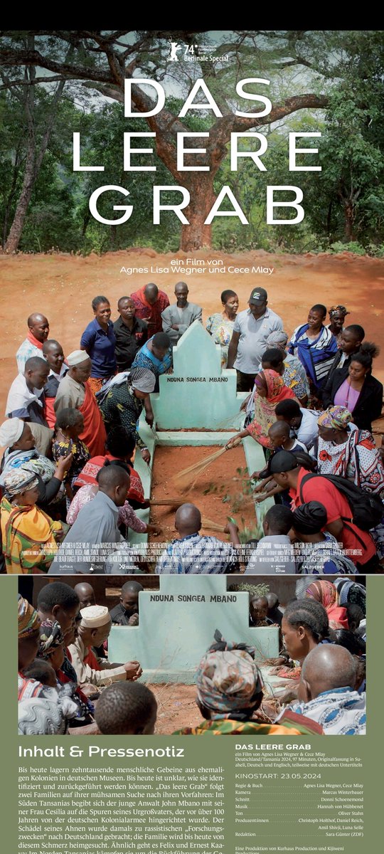KMashimi's tweet photo. Premiere last Monday of 'The Empty Grave' at Berlinale - what a deeply moving and politically important German- Tanzanian co-production! Hongereni @KijiweniP and the whole team! https://t.co/BgM6yhD8ns