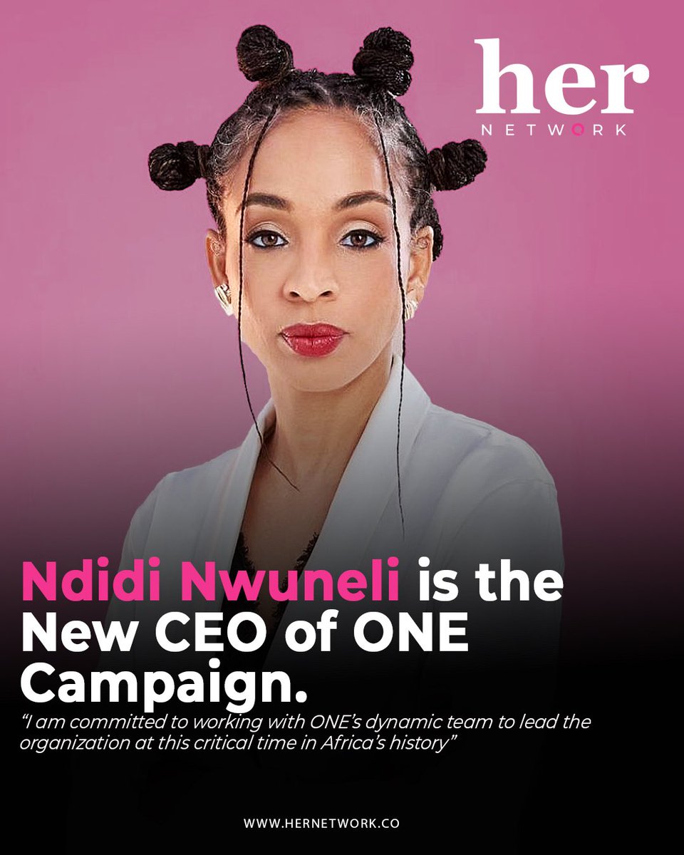 After an extensive global search, the Board of The <a href="/ONECampaign/">ONE</a> has named <a href="/ndidiNwuneli/">Ndidi Okonkwo Nwuneli</a> as its President and CEO and #WeLoveItForHer. 😍👏🏽 instagram.com/p/C3mjKqaNKsz/…