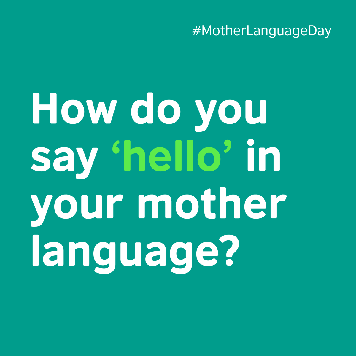 🌍 Happy International Mother Language Day! Let's celebrate the richness and diversity of languages around the world. 🗣️ Comment and tell us how you greet people in your mother tongue. #MotherLanguageDay #CelebrateSpeaking