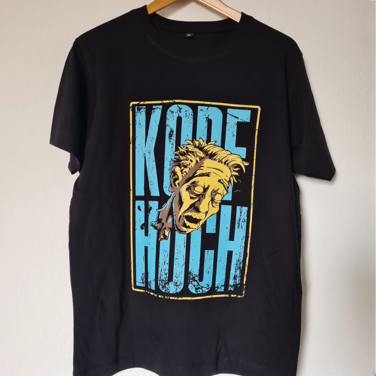 Hier kommt eine kleine Aufmunterung zur Wochenmitte und Zugleich ein neues Motiv für unser Sortiment. Erhältlich ab sofort und in den Größen S bis 5XL.

#funshirt #gagshirt #kopfhoch #splatter #gore #comic #comicart #illustration #screenprint #textileprint #siebdruck #faireMode