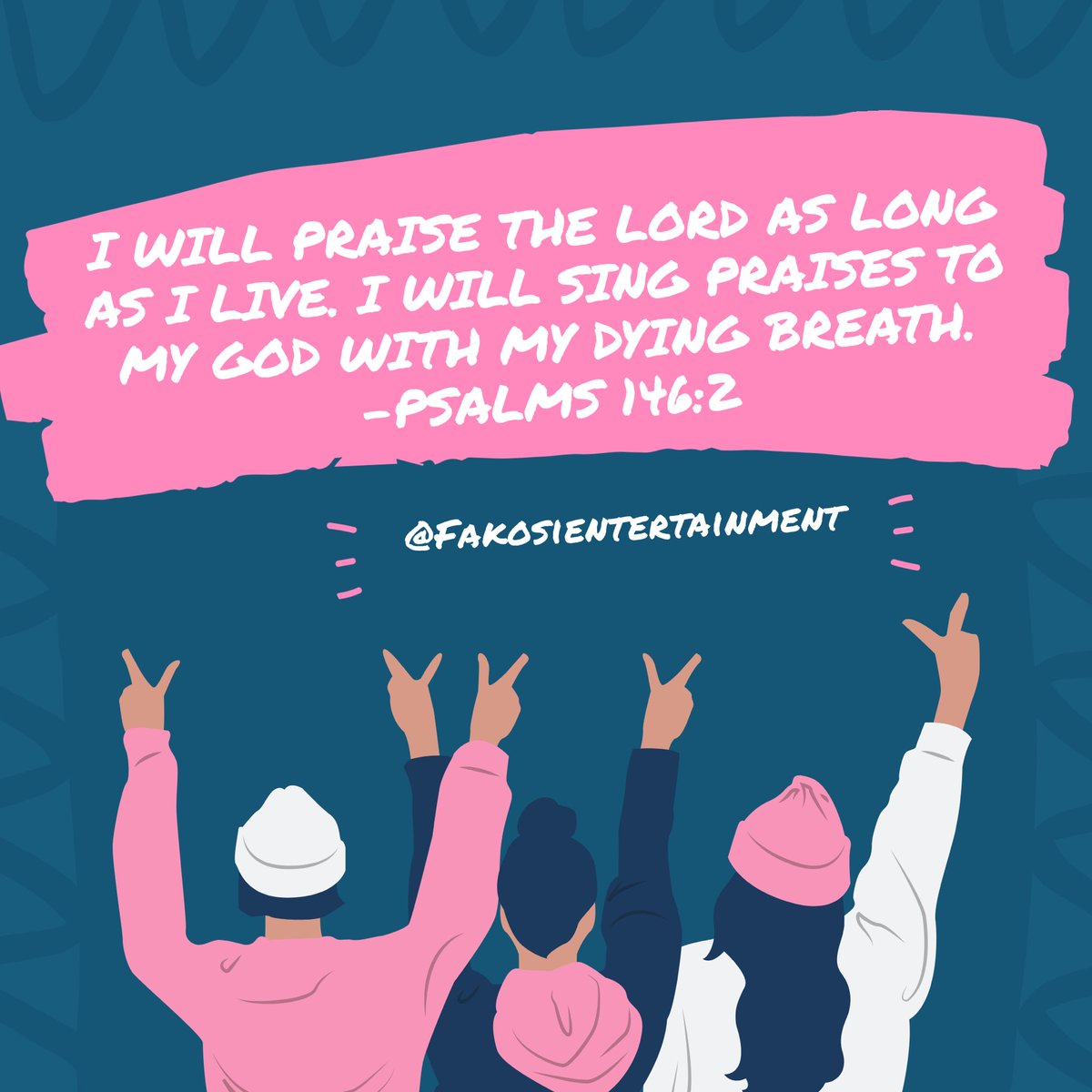 Fakosientertain's tweet photo. I will praise the Lord as long as i live. I will sing praises to my God with my dying breath.
-Psalms 146:2

#praise #breath #multitude #bible #bibleverse #inspirationalquotes #inspirational #twitter #universe #lovequotes #godsword #motivational #motivationalquote https://t.co/zwGem8EVIk