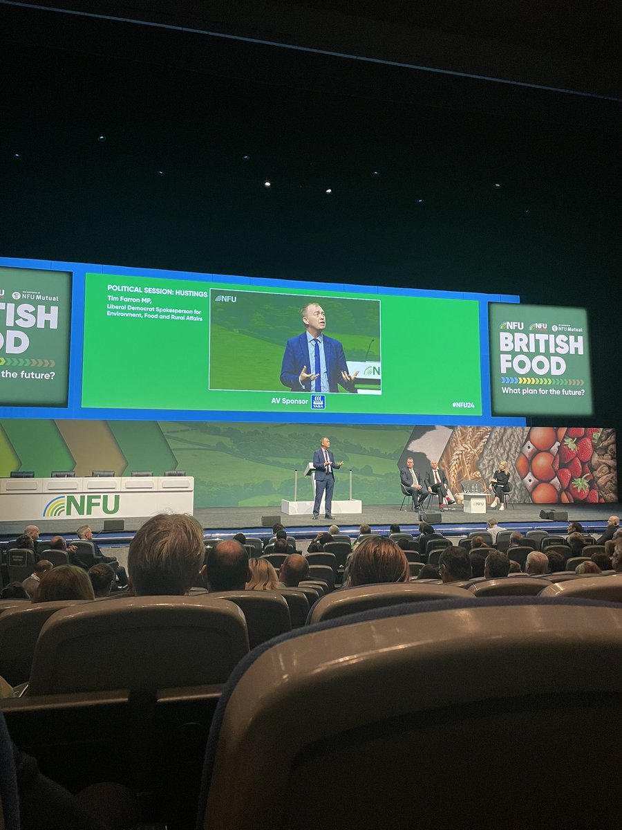 Thank you @timfarron for being the only MP at #nfu2024 to recognise and mention the importance of @tenantfarmers and the Rock Review to the farming industry. @LibDems @FarmersGuardian @NFUtweets