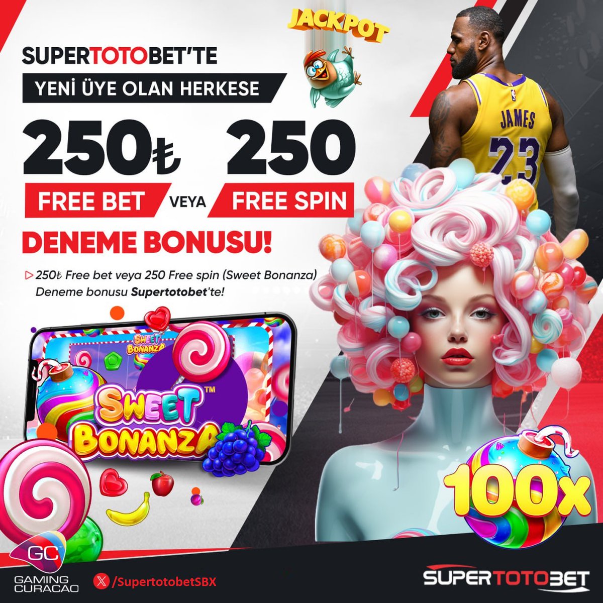 Süpertotobet'te yeni üyelere özel harika bir teklif! 

Şimdi katılın ve 250 TL deneme bonusu kazanın. 

Bu fırsatla favori spor karşılaşmalarına veya casino oyunlarına bahis yaparken kazanmaya başlayın! 

Hemen kaydolun ve avantajlı tekliflerden yararlanın! 

 #Süpertotobet