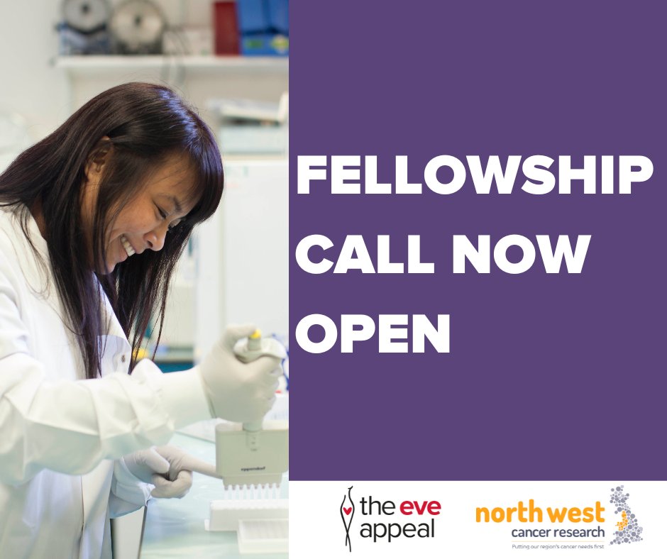 We are pleased to announce our second Fellowship funding call with <a href="/NorthWestCancer/">North West Cancer Research</a>!

This Fellowship is dedicated to advancing ovarian cancer research, focused on early detection, prevention, screening, and understanding inherited risk: eveappeal.org.uk/hhji