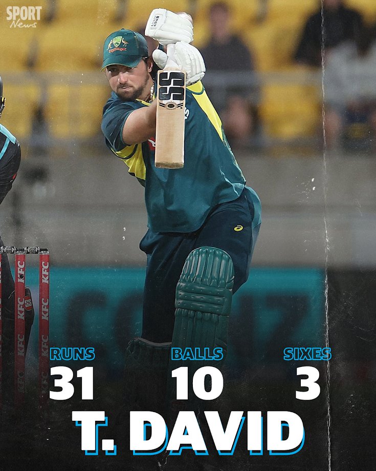 TIM DAVID YOU STAR! He's guided the Aussies to a thrilling win in Wellington off the last delivery!

STORY: tinyurl.com/vt6kx958