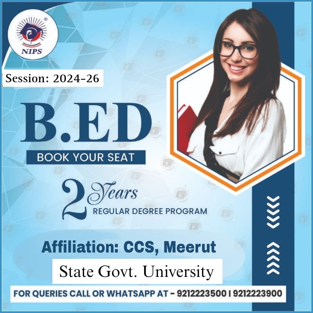 nips_edu's tweet photo. 👉Admission for B.ED from CCS University, Meerut State Govt. University
. 
👉Apply now and take your teaching to the next level

👉CONTACT us for more info +91 92122 23500

👉OR Visit us for details:- https://t.co/OFL3cuA858
. 
. 
#teaching #education #admissionsopen2024_2025 https://t.co/9r3UKLaodn