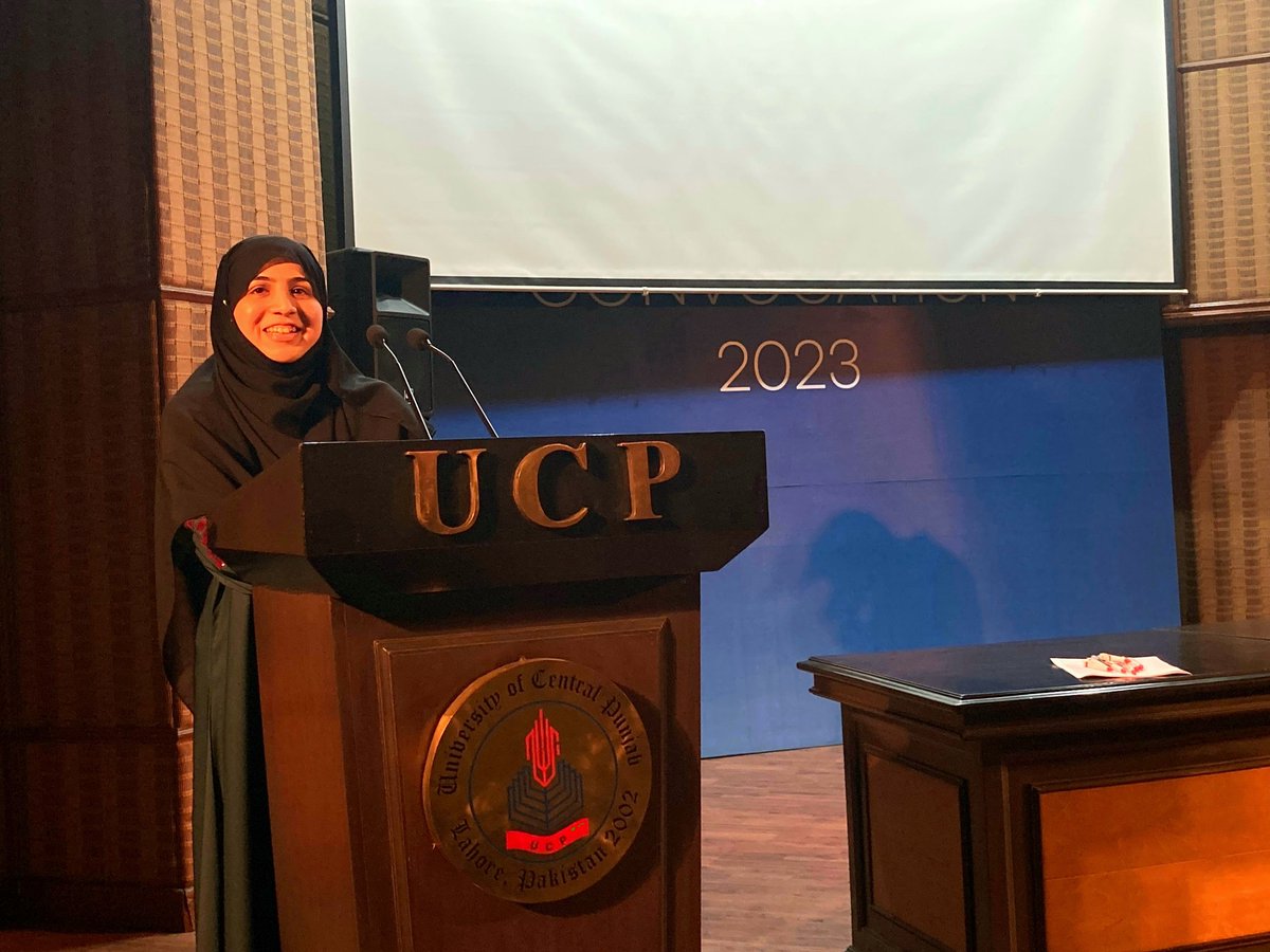 AlumniUcp's tweet photo. Salbia Shereen, a proud UCP alumna. With her Certification in Healthcare Quality &amp; Patient Safety from Harvard Medi School delivered an engaging talk She encouraged attendees to take their work seriously, emphasizing that dedication &amp; commitment pave the way for success. https://t.co/QUZRzZQV4f