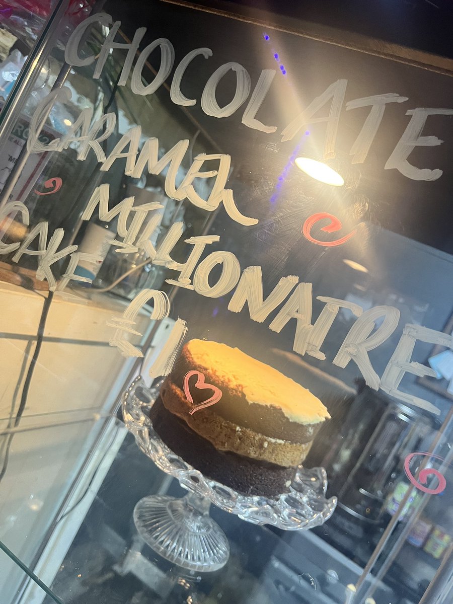 Good morning ❤️ If you fancy something sweet check￼ out our amazing cake stand with todays star of the show Chocolate & Caramel Millionaire Cake - JUST £1 Our cafe is a safe haven for so many in the community and we need your support to keep open … plus we love your company