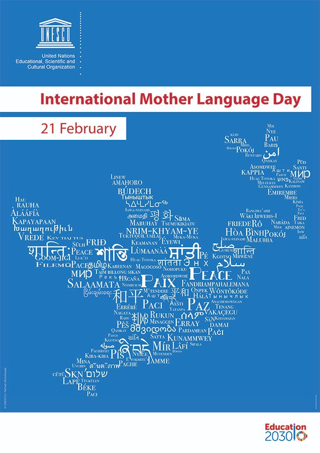 Today, 21 February, is #InternationalMotherLanguageDay . A national languages strategy promotes #multilingualism and celebrates all languages equally. Today we share the celebration of the many languages spoken and used in households across the UK. #LiveLoveLearn a language