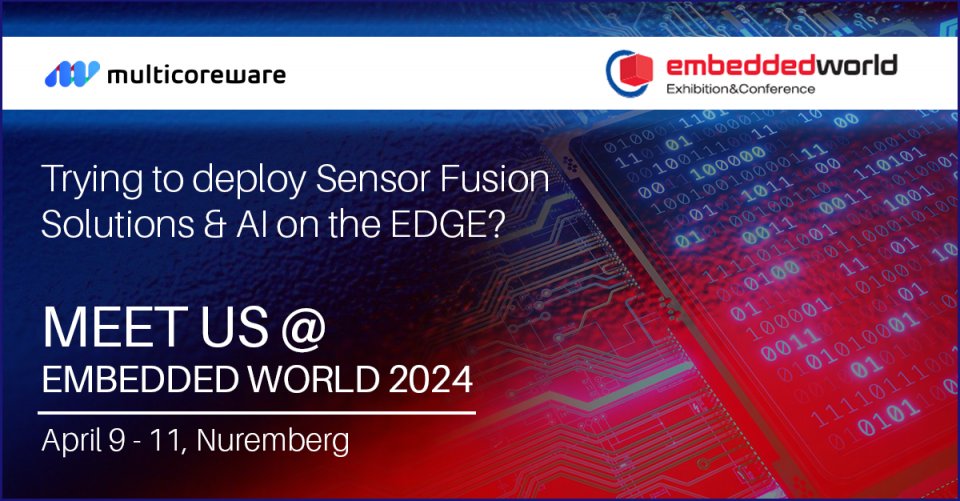 MulticoreWare's tweet image. EMBEDDED WORLD 2024 is here!
Meet the MulticoreWare team at EMBEDDED WORLD 2024
Click here to Schedule a Meeting: calendly.com/sathyapriya/em…
#embeddedworld #embeddedAI #connecteddevices #IoT #ARM #RISC