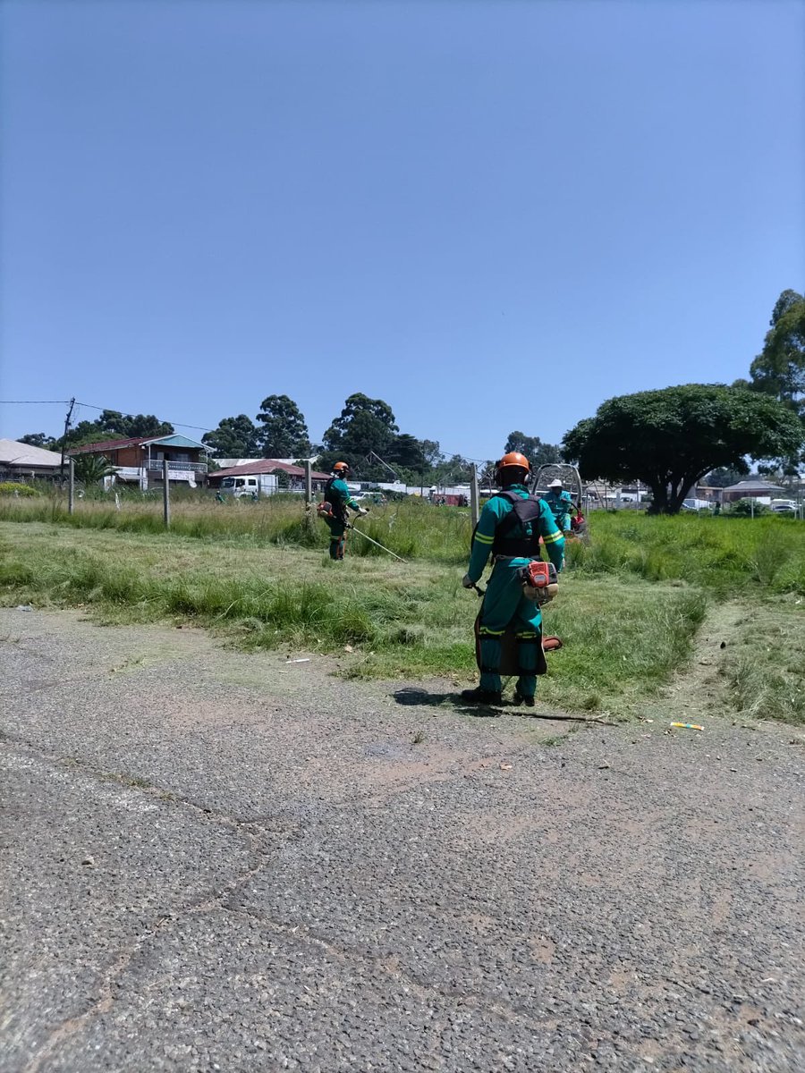 JoburgParksZoo's tweet photo. It's Day 3 of the #mayoralacceleratedservicedelivery blitz in Yeoville Park, Raleigh Street. The green teams are busy cutting grass, raking and litter-picking.
#jcpzatwork #JCPZServices #megablitz https://t.co/svCWrX5gYY