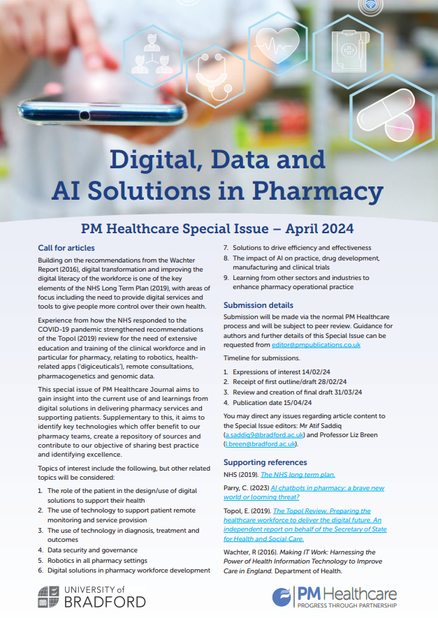 Are you conducting research examining the use/benefit of digital solutions in pharmacy? If the answer is yes, then why not publish these exciting developments with @pharman and share with your peers. More information is here 👇