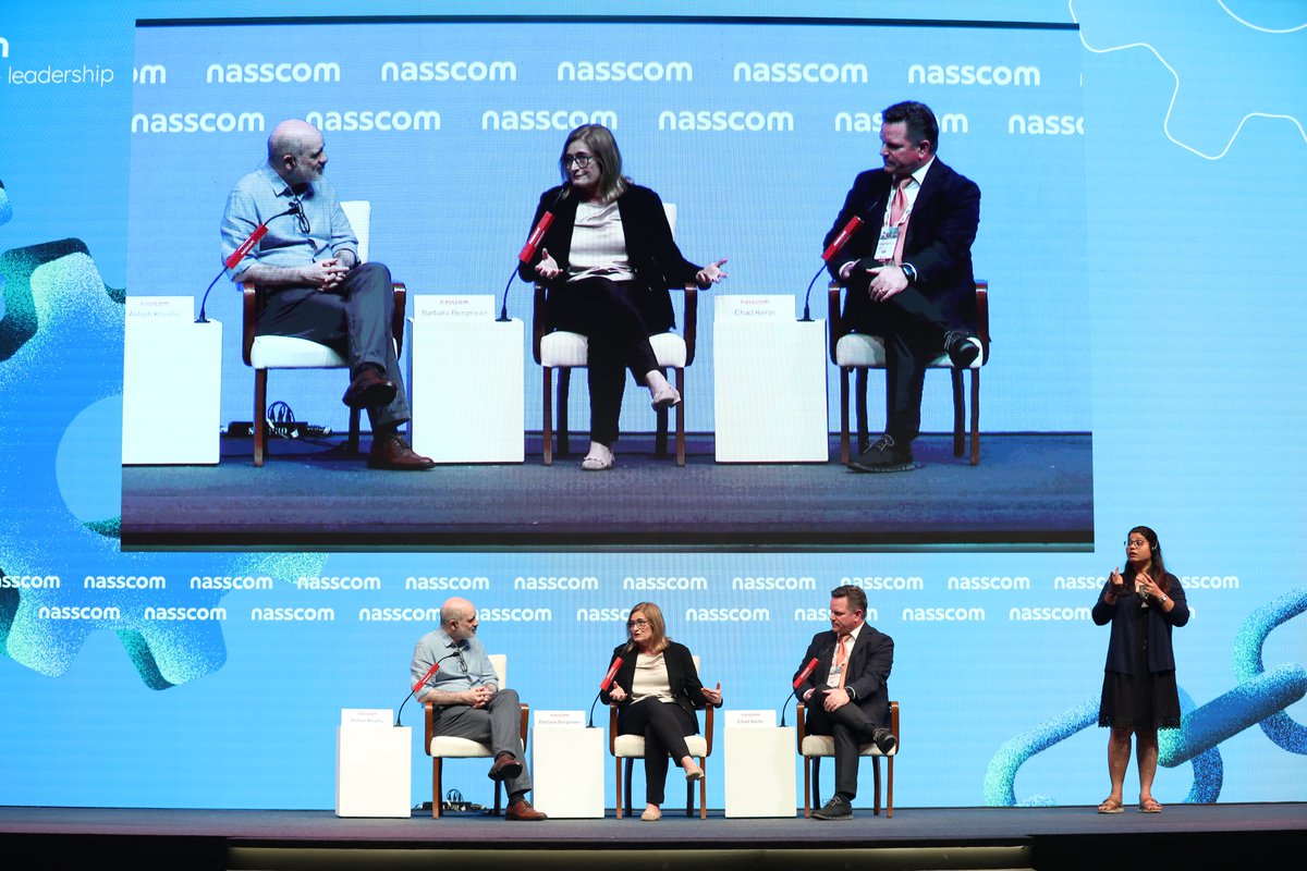 NasscomEvents's tweet image. At #NTLF2024, Ashish Khushu, @LnTTechservices led the session &apos;Smart Moves: The Future of Supply Chains,&apos; delving into AI&apos;s transformative role in supply chain management. The session was marked by Chad Kerlin&apos;s revelation of General Mills&apos; adept maneuvering through disruptions,…