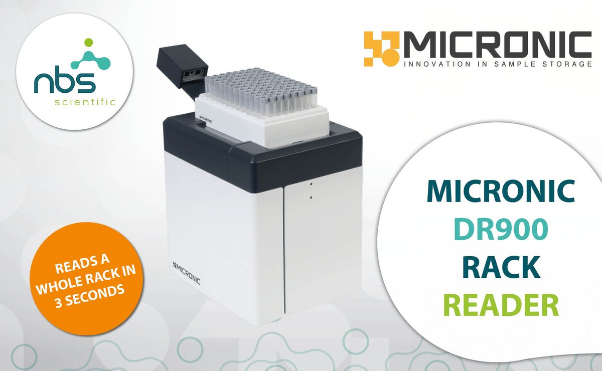 NBS Scientific is proud to offer a new #RackReader from #Micronic: DR900. 

Suitable for racks ranging from 24 to 138 wells and with a read-out time of 3 seconds, this rack reader is a device not to be missed in your #Laboratory.

Find out more: nbsscientific.be/product/micron…