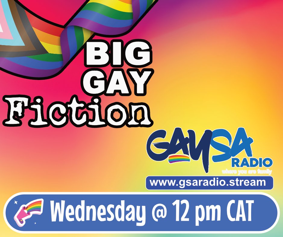 gaysaradio's tweet photo. Let's do a happy dance around the vibrant diversity of love and relationships through the magic of books! Don't you dare miss the weekly round of heart-touching queer romance fiction every Wednesday at 12pm. Tune in and witness the love. #BigGayFiction #QueerRomance #BookRecommen https://t.co/7ToCJ25Byd