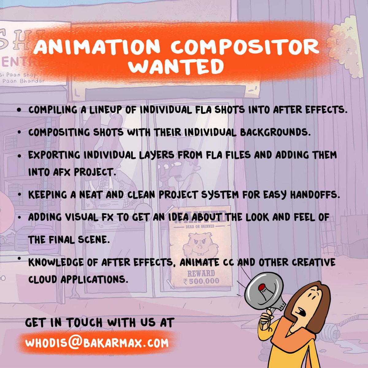 ALERT! 📢 ALERT! 📢

Be a part of Aaapki Poojita Team

#hiring  #Hiringcompositor #compositor #HIRINGNOW  #animationjobs