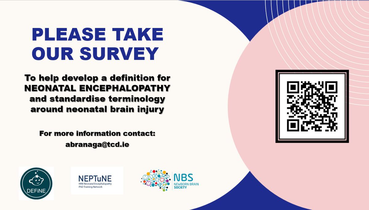 Are you involved in the care of infants with Neonatal Encephalopathy? Please consider taking part in our survey looking to standardize terminology in newborn brain injury.
tinyurl.com/DefineDelphiSu…