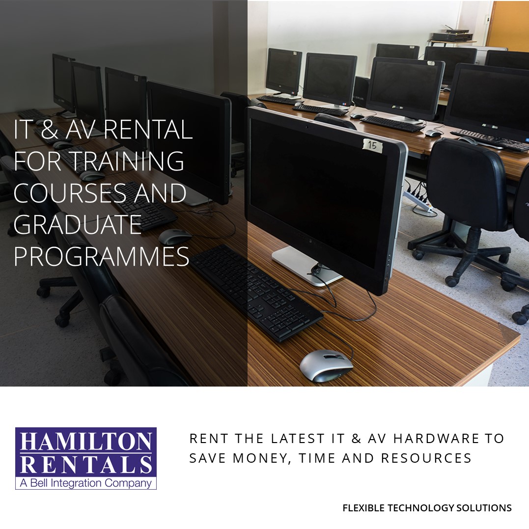 HamiltonRentals's tweet photo. IT Rental for Training Courses and Graduate Programmes for on and off-site projects requiring computing equipment, from one day to multiple months.  #TrainingProgrammes  #HR https://t.co/oB1Q1iVwYj