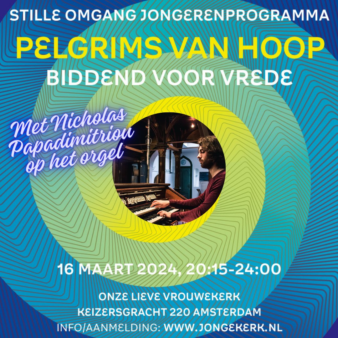 Bij het jongerenprogramma van de SO zullen we begeleid worden door het prachtige orgelspel van @nicholaspapadimitriou. Meld je aan voor 16 maart via jongekerk.nl

📸 <a href="/Stephanus/">Stephanus</a> Harsono