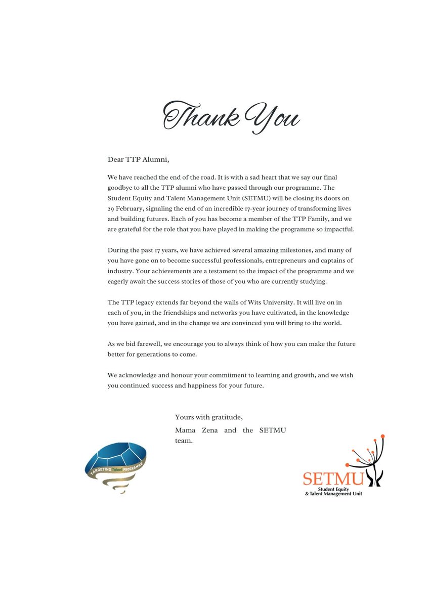 ttp_setmu's tweet photo. A final note of gratitude and farewell to our TTP Alumni… https://t.co/m0zl36H0PZ