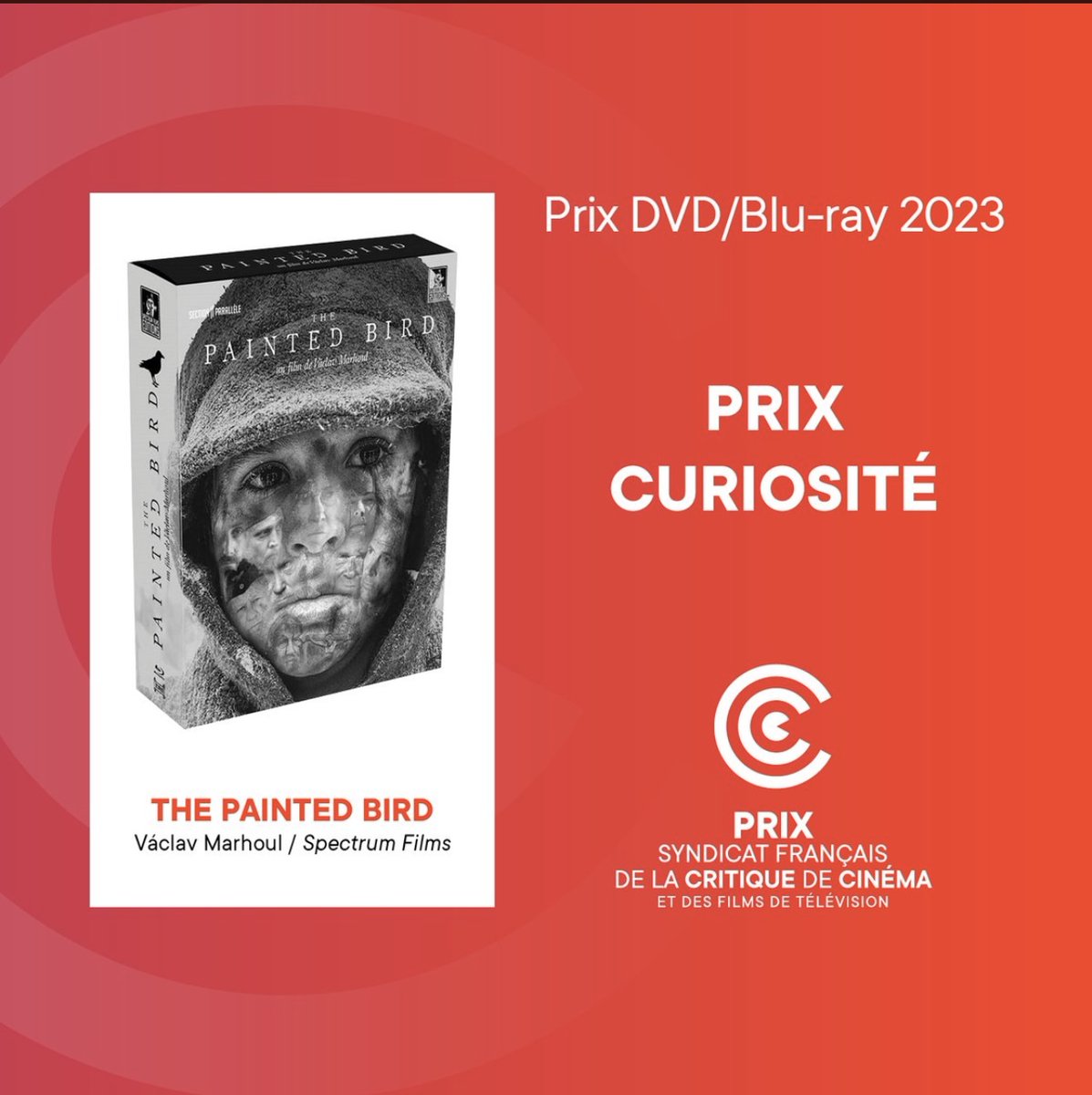 Félicitations Spectrum Films et Václav Marhoul pour ce prix attribué au The Painted Bird