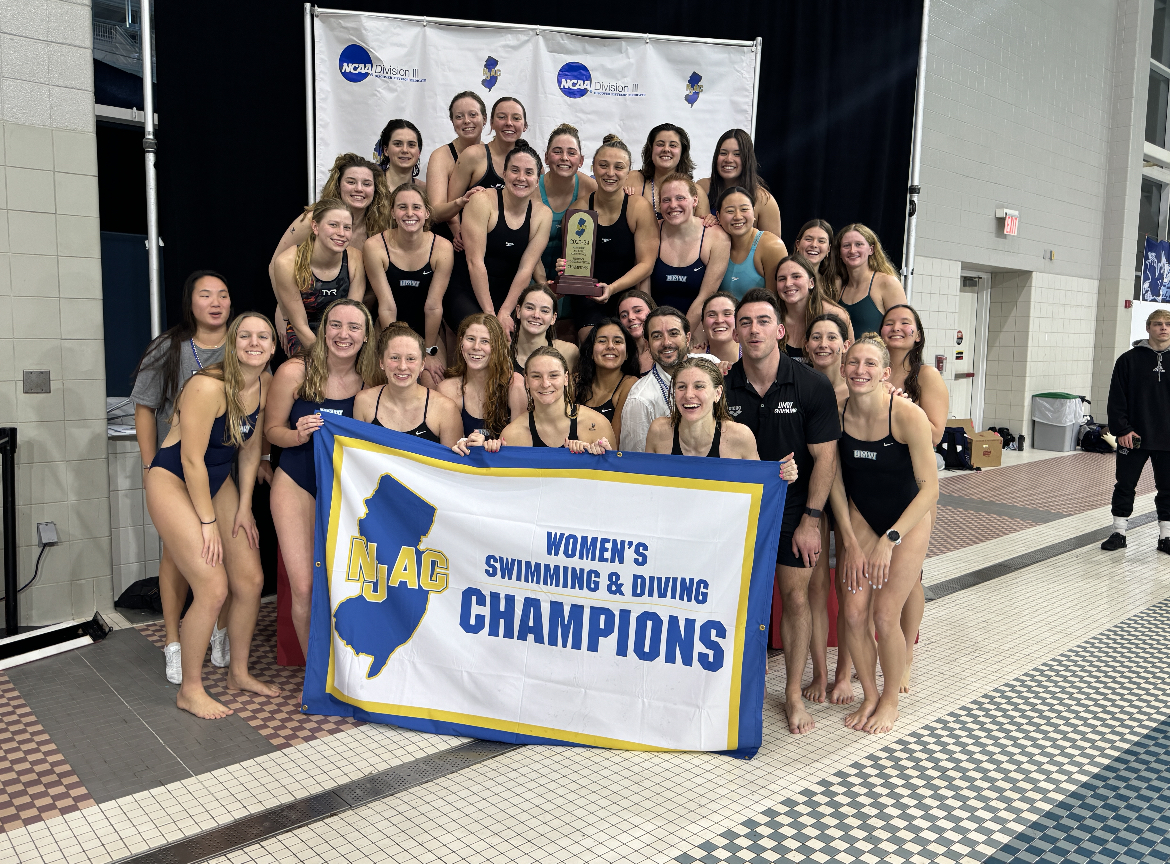 MaryWash's tweet photo. The UMW women's swim team emerges as champions at the inaugural New Jersey Athletic Conference Swimming & Diving Championship, claiming their 33rd conference title with 1,204 total points.🥇 🌟🦅 🏊♀️
#GETDIRTY #GOWASH https://t.co/sJWJQ1cxsK