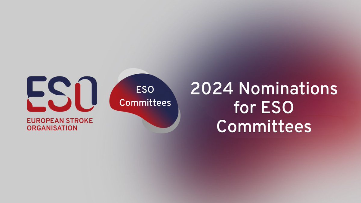 📢The deadline for nomination for ESO committee membership is coming up on 29 February 2024. You still have time to join an ESO Committee! Visit the ESO website to submit the nomination: eso-stroke.org/about-eso/who-… #stroke #neurology #ESOmember #stroketwitter