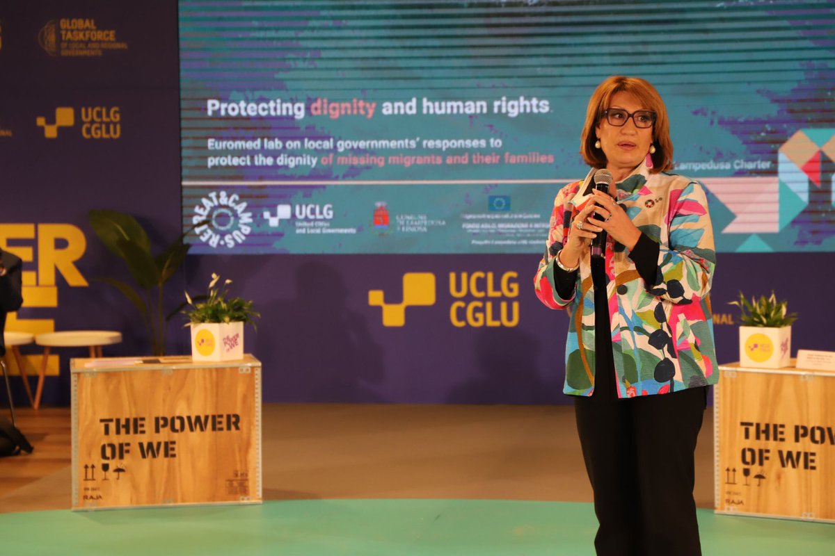 uclg_org's tweet photo. 🟡Policy Lab 🌼@UCLG_Saiz stresses that #LampedusaCharter is #NotABorderTale:
"We have made a mistake by not telling the right story about the #SDGs. It's a matter of humanity and dignity. Local leaders have made this decision: we need to be clearer about what we are defending." https://t.co/XBKopNc90v