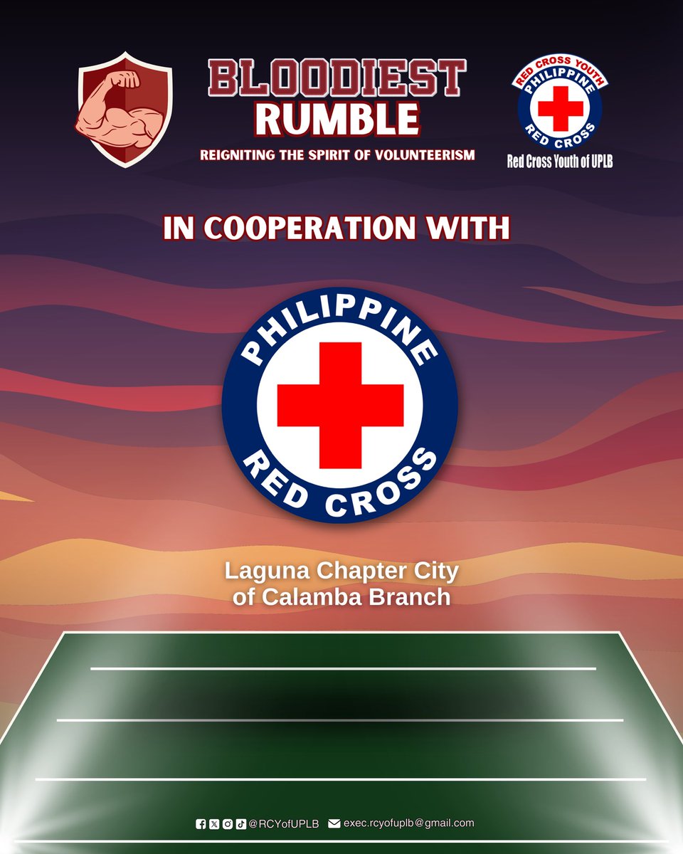 RCYofUPLB's tweet photo. There is no greater reward than what fulfills the heart 💝 The game of giving, Bloodiest Rumble, has concluded 🏆🫡

We would like to thank the Laguna Chapter City of Calamba Branch for its unwavering cooperation for this bloodletting program! 💕

#BloodiestRumble2024
#RCYofUPLB https://t.co/k4ePauWC5A
