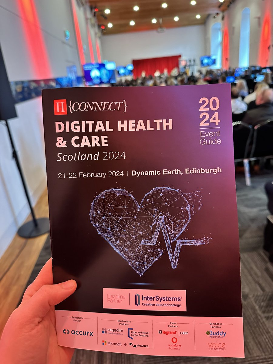 Fantastic to be back at Dynamic Earth for the @HolyroodConnect Digital Health & Care Scotland Conference. This is one of my favourite events each year to connect with colleagues and to hear what’s happening across the sector #DigiHealthCare24