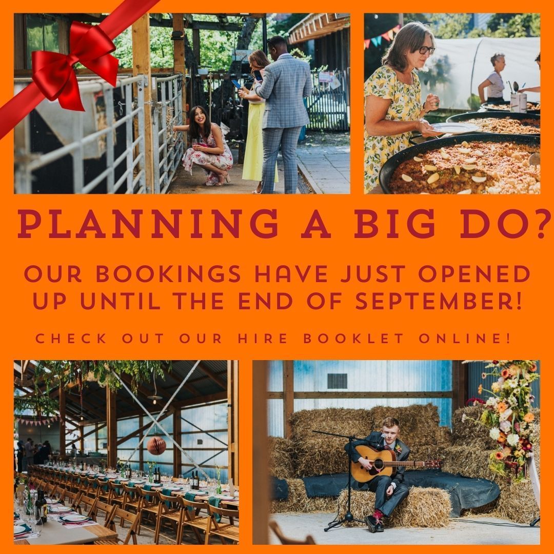 We're so pleased to say that we're now taking bookings until the end of September! Get in touch now to snap up August and September dates – every booking supports the work we do with the local community and young people.

#londonweddingvenue #londoneventspace #barnhire