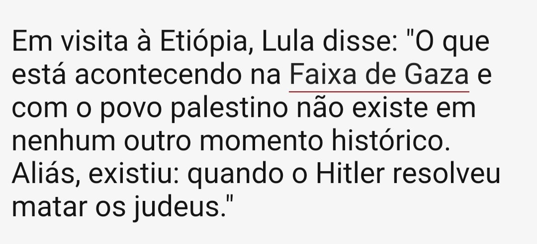 É evidente que a fala de Lula iria criar suscetibilidades na comunidade judaica. A perseguição aos judeus é milenar; remonta à invasão dos babilônios no século VI a.C. Meus antepassados, judeus sefarditas, foram expulsos de Portugal em 1496.

O Holocausto, por sua vez, foi um dos