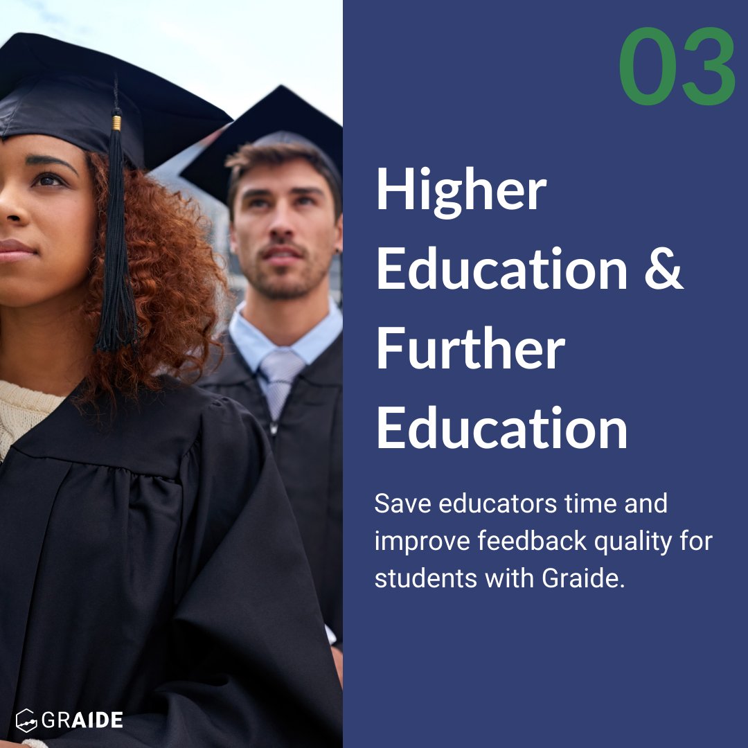 GraideFeedback's tweet photo. Let's talk about who can use Graide. If you fit into any of the below, then Graide can help innovate your assessment processes.

Learn more at https://t.co/TQAtB74fni

#Graide #HE #FE #vocationaleducation #CIPD #aieducation https://t.co/Gbvpp0VZ8r