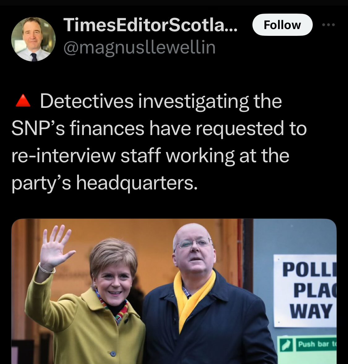 ‘‘Detectives investigating the SNP’s finances have requested to re-interview staff working at the party’s headquarters.’’ This ain’t good enough, years & years of investigations and it looks like they have found zilch thus far. Is there a #GE2024 coming up or something?