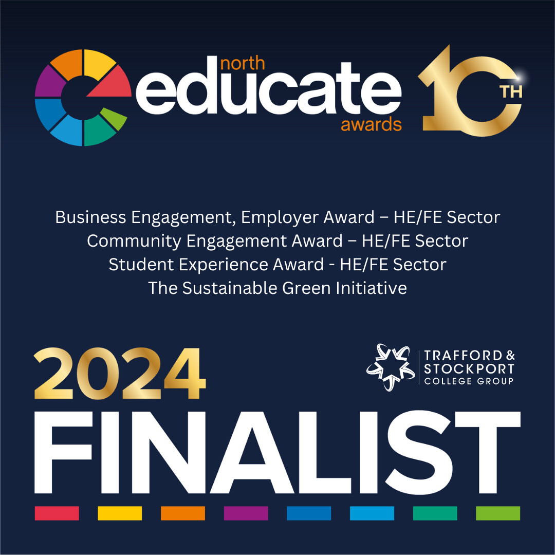 🤩 We are bursting with pride to be shortlisted for multiple categories in the Educate North Awards 2024! We have an incredible team here at The Trafford & Stockport College Group who go above and beyond every single day! #educatenorth #ENA2024 @educatenorth