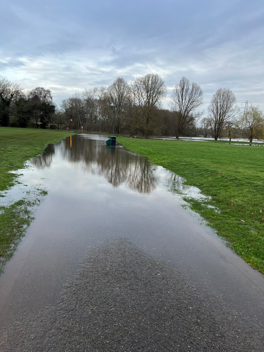 The Triangle Car park is still open, but the access path is flooded and may remain flooded till next week as the rain continues to fall. #UEA