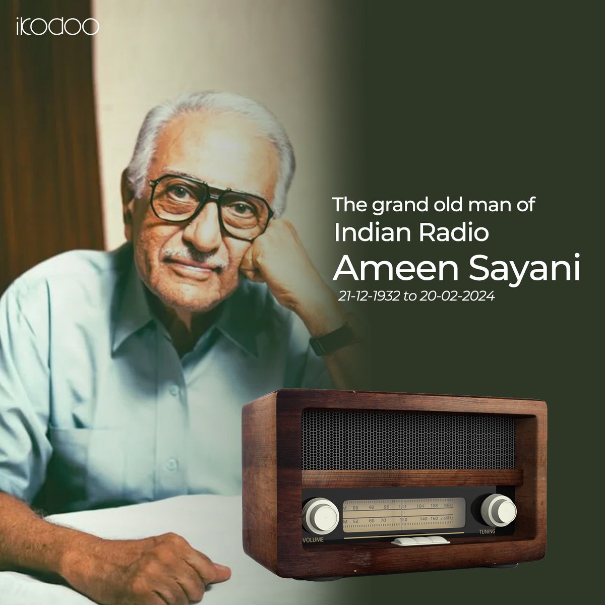 ikodootech's tweet photo. Remembering the legendary voice that echoed through generations. Rest in peace, Ameen Sayani, your melodies will forever resonate in our hearts.
#AmeenSayani #LegendLost #VoiceOfGenerations #RememberingAmeenSayani #RadioIcon #RIPAmeenSayani #RestInPeace https://t.co/NILiBxKZHK