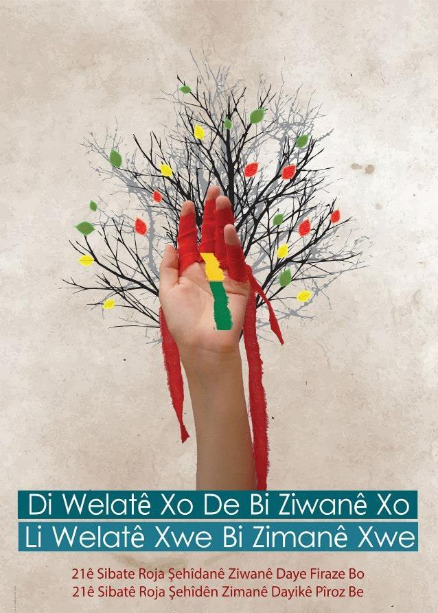 ondergnss's tweet photo. 21 Şubat Uluslararası Anadil Günü... 
21ê Sibatê Roja Zimanê Dayikê Pîroz Be...
Be Ziman Jiyan Nabe
#ZimaneKurdi https://t.co/AX7Y9kmYdp