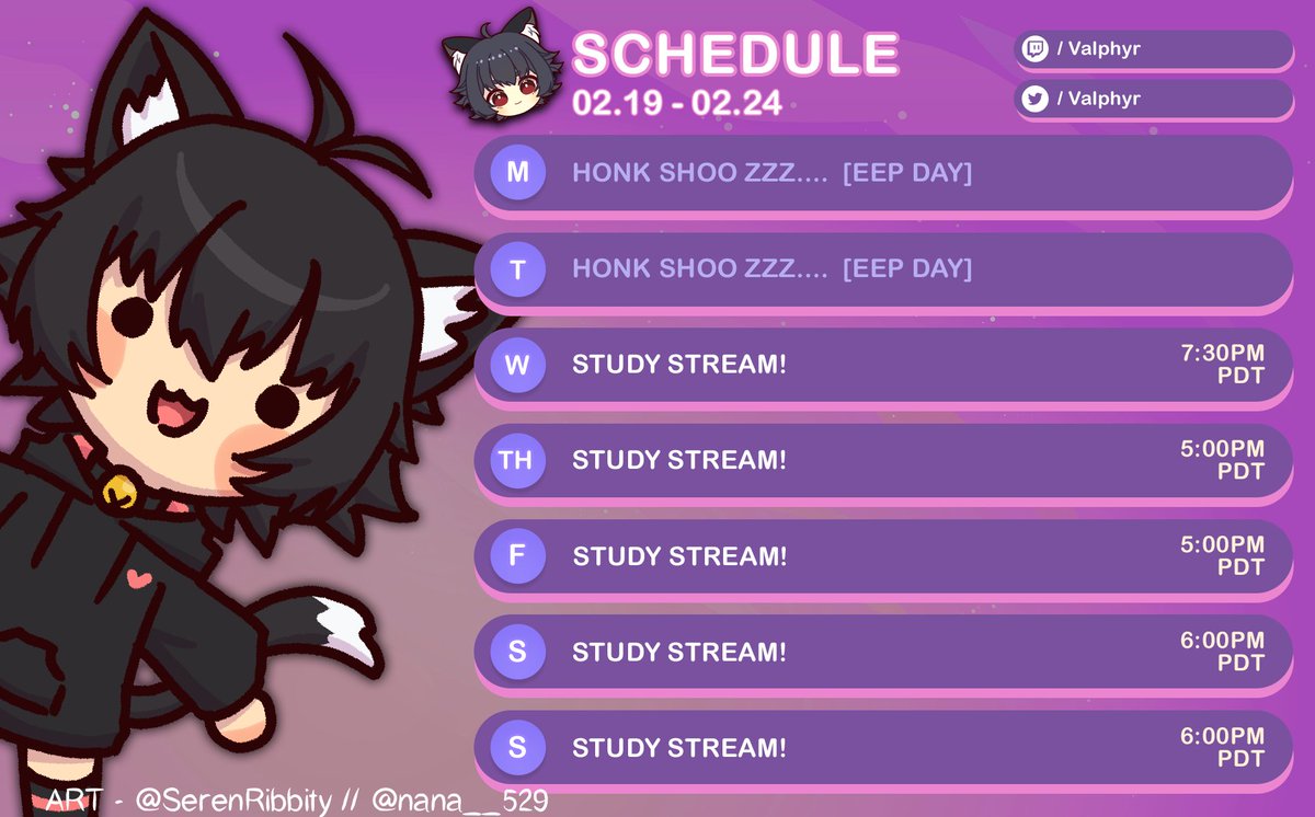 Valphyr's tweet photo. This catboi is back!
Will be doing lots of productive study streams, with some games mixed in (Tekken8?)

Big plans have been cooked up, can't wait to share!
Excited to see you all there!

Art📷@/SerenRibbity // @/nana__529 
Template: @/nonamee_g

#ValLive #Vtuber #ENVtuber https://t.co/HDP10XPs7U