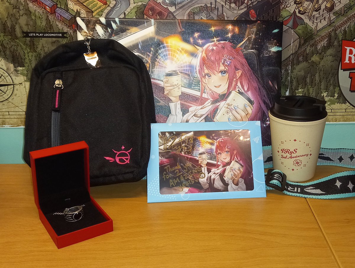 MainGoldDragon's tweet photo. My package just arrived from Japan containing @irys_en's #2ndAnniversaRyS Set and @shiranuiflare's Travel Pouch from her 2023 Birthday Celebration #不知火フレア生誕祭 https://t.co/cZ23KyHbwH