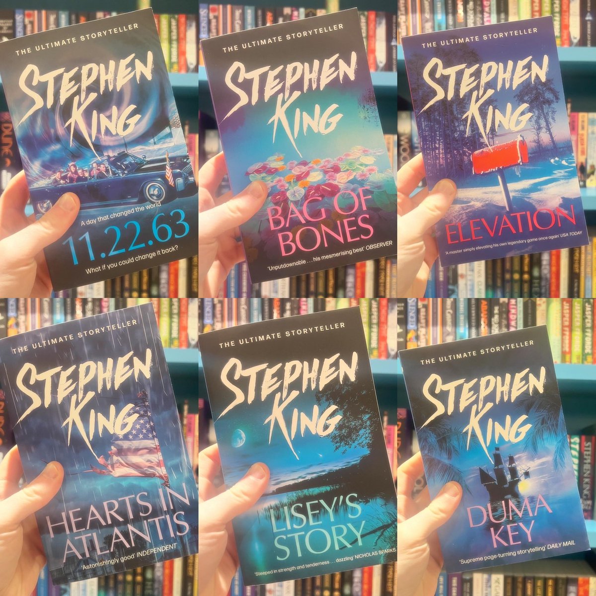 bertsbooks's tweet photo. Today’s all about the next batch of Stephen King’s! 

They’re very blue! https://t.co/OHHuHkRZhL