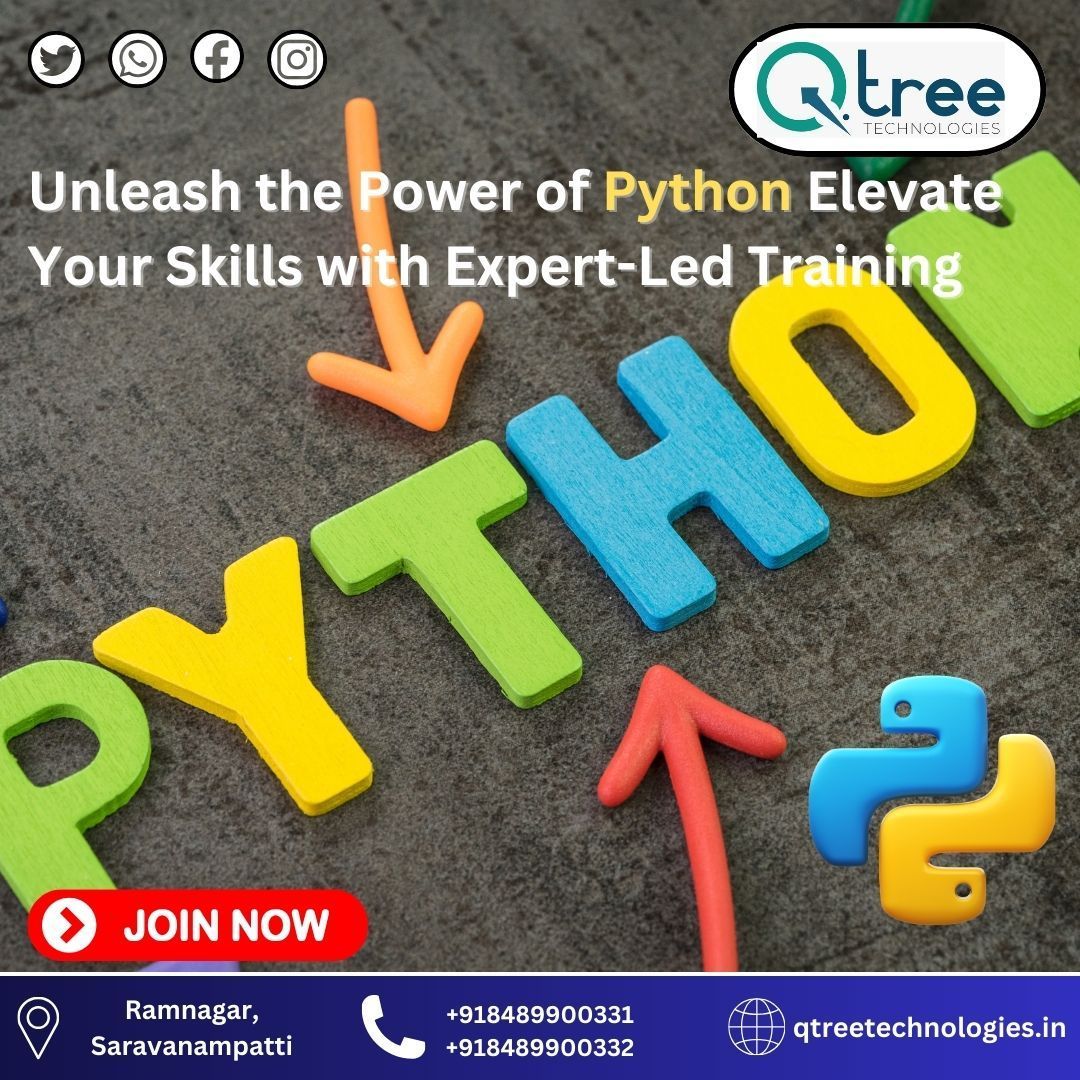 Qtreetech's tweet image. Python is often used as a support language for software developers, for build control and management, testing.
Call us 8489900331 or mail to info@qtreetechnologies.com
Visit For more details…qtreetechnologies.in/course/python-…
#pythoncoursefee #pythoncoursetrainingincoimbatore