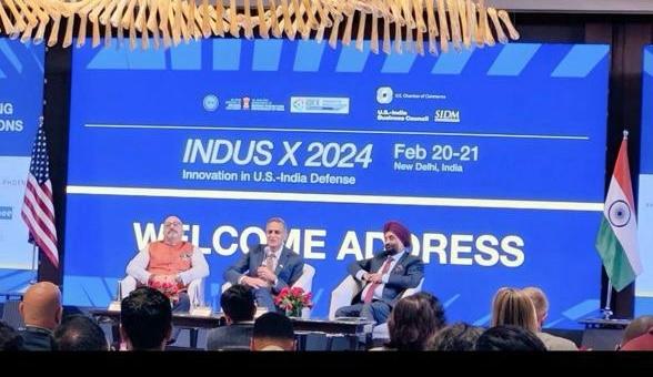 Mr. Rajinder Singh Batia, President SIDM, highlighted the significance of Indo-US industry collaboration for co-development co- design and co-production in defense and aerospace field during his welcome address at the INDUS-X-2024 Summit.