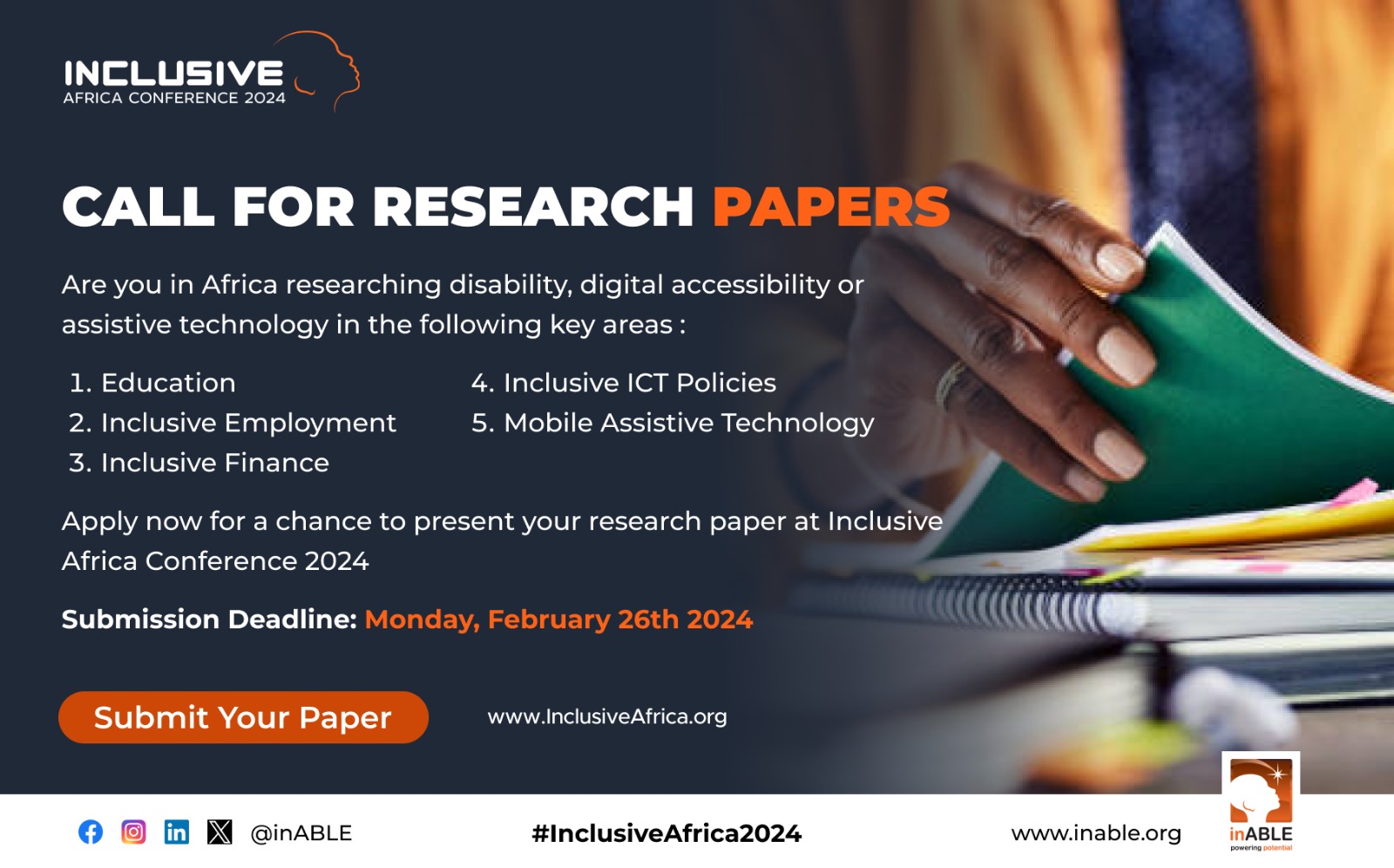 inABLE.org on X: &ldquo;#InclusiveAfrica2024 invites impactful research 