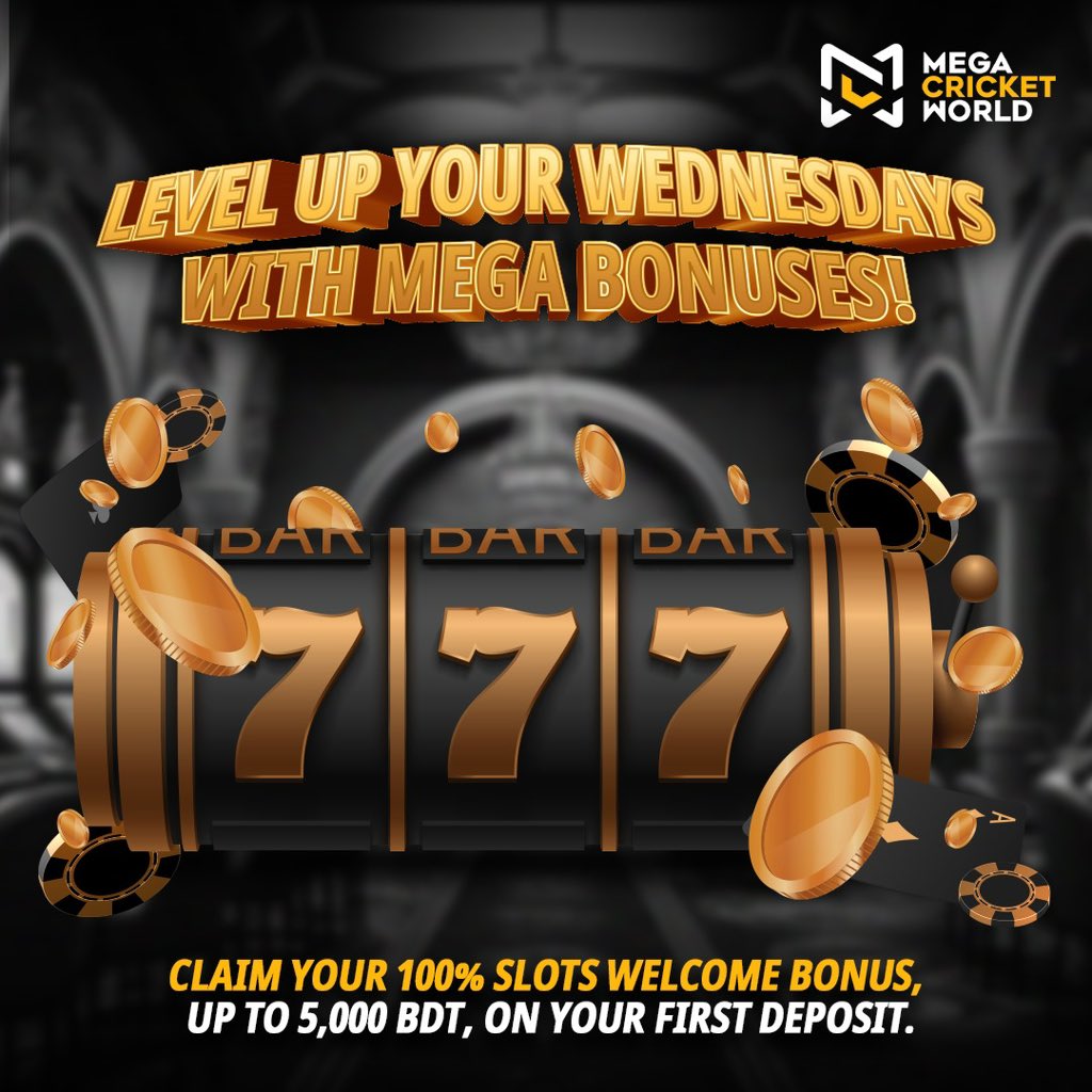 mcworldsocial's tweet photo. Elevate your Wednesdays with mega bonuses! Claim your 100% slots welcome bonus, up to 5000 BDT on your first deposit! 

🔗 https://t.co/xT3lmd3QLr

#Wednesdays #WednesdayBonus #Slots #SlotsSlotsSlots #SlotsGame #SlotsGames #FirstDeposit #Deposits #DepositsBonus #MegaCricketWorld https://t.co/prLDcPXEmB
