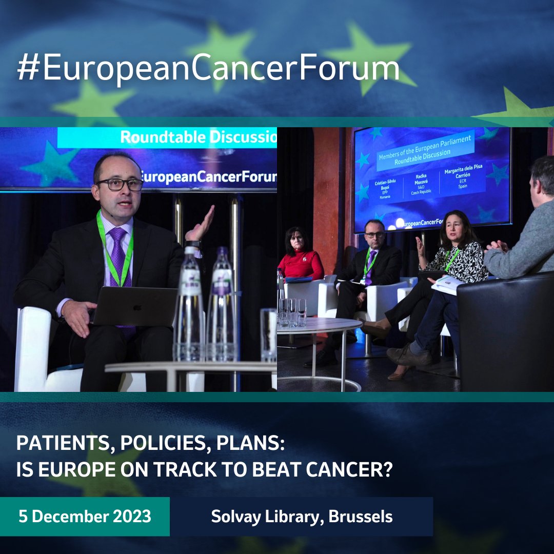 The 2023 #EuropeanCancerForum asked an influential roundtable of MEPs “is Europe on track to beat cancer?”🎤 
The MEPs called for action to improve #patientaccess before the upcoming review of #EUCancerPlan. 
Watch the full recap: youtu.be/VpqdAfMKPFk?si…